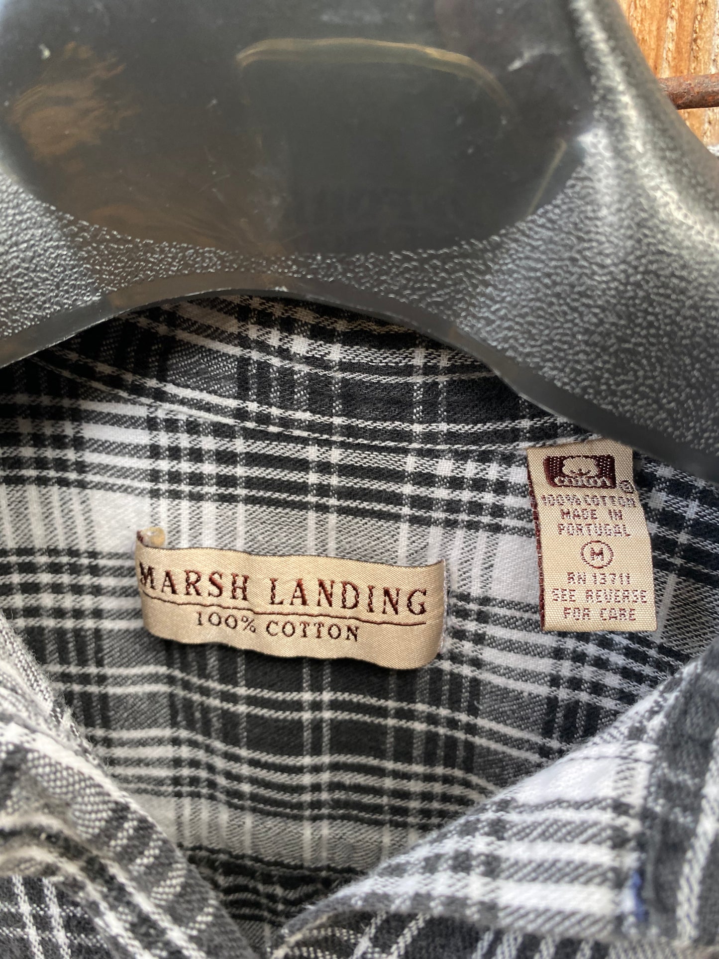 Upcycled Amanita Plaid top, Women's Medium