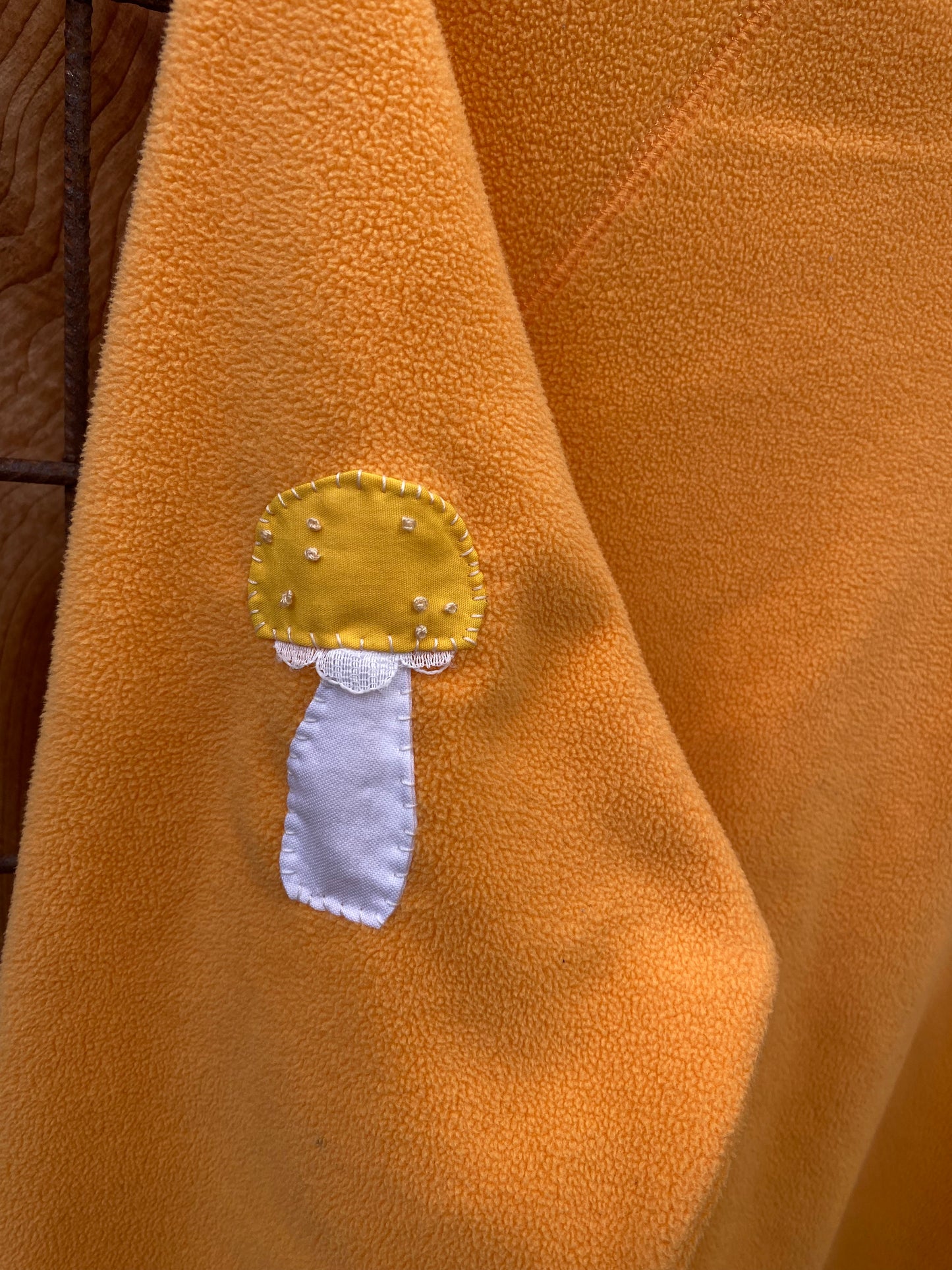 Bolete and Amanita Fleece top, Small