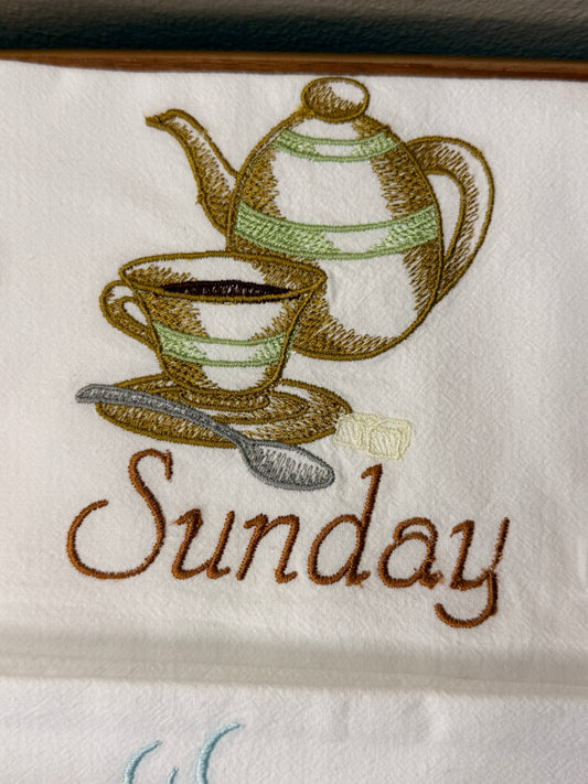 Coffee Lovers Days of the Week Towel set of 7
