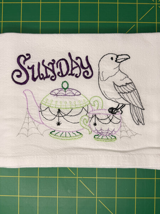 Halloween Days of the Week Towel Set of 7