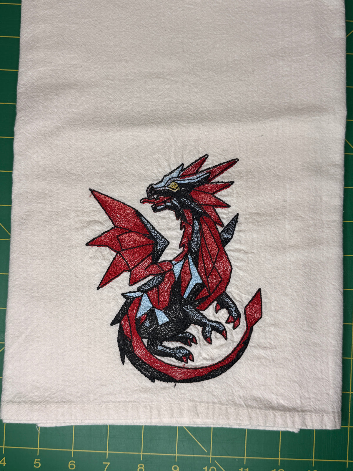 Red and Black Dragon Towel