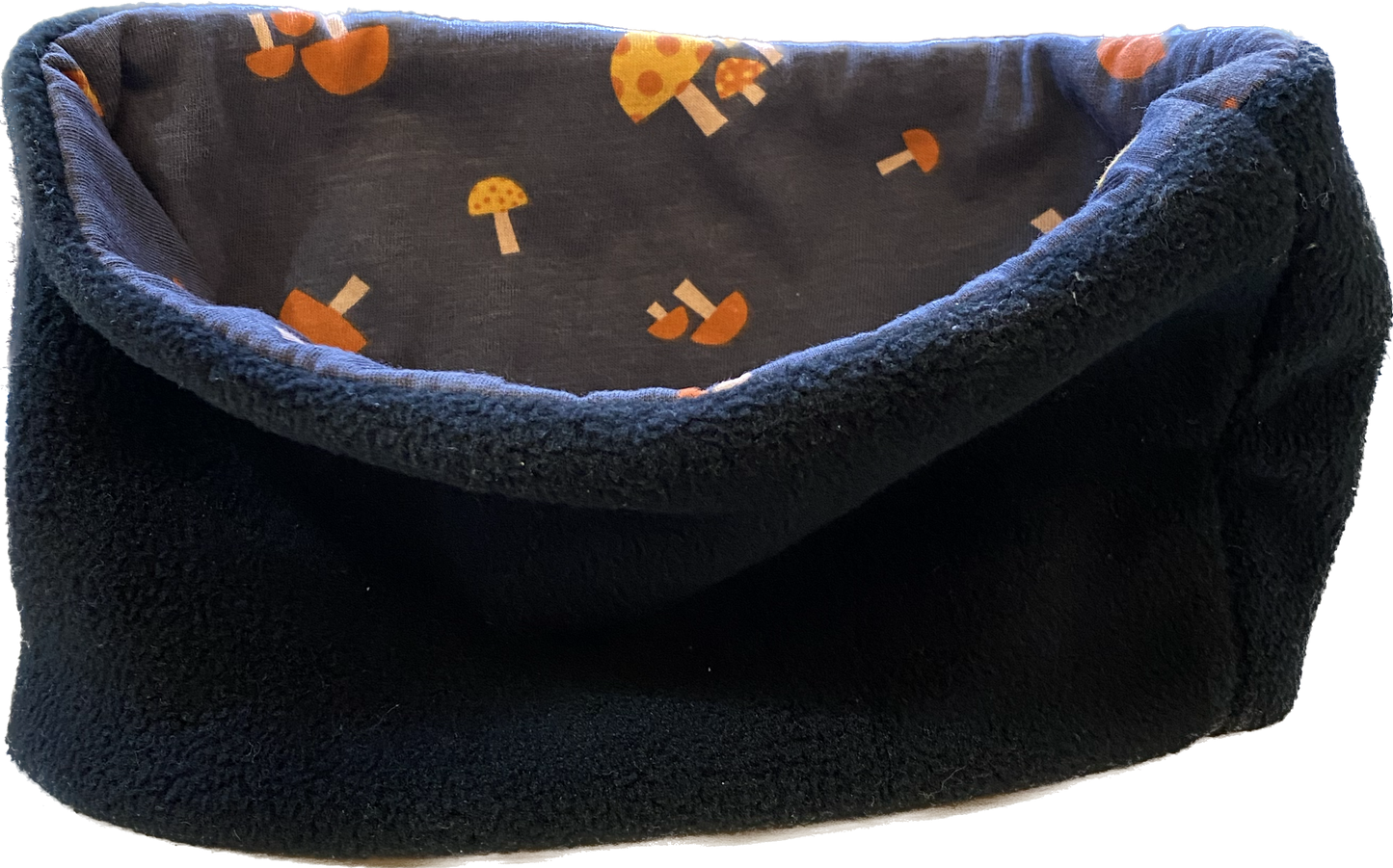Cozy neck scarf with mushroom fleece fabric