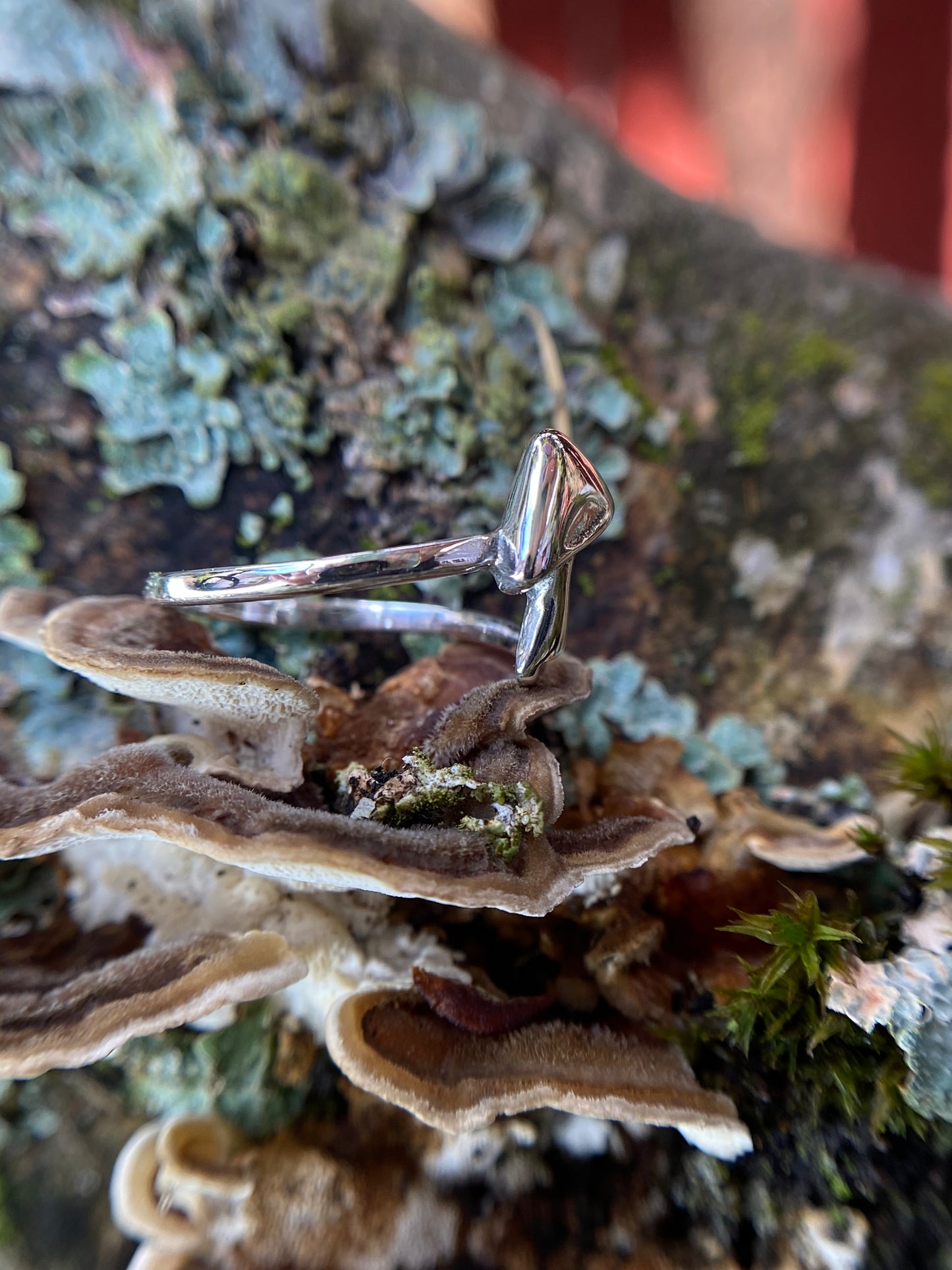 Sterling silver mushroom ring