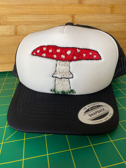 Embroidered Amanita Trucker Hat