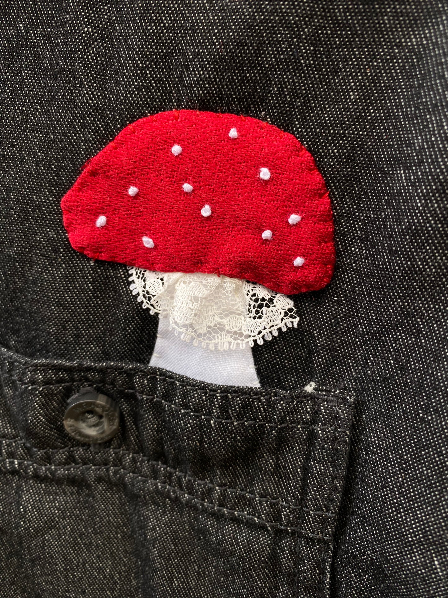Amanita Insulated Flannel with Pockets! Large, heather black