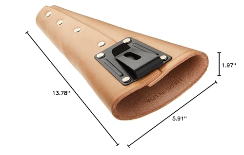 FELCO F910 USA Made Leather Holster – Belt Pouch for Pruners, Wire Cutters & Folding Saws | Tool Holster with Clip & Loop Attachment | Heavy-Duty Genuine Leather, Molded Fit, Universal Tool Carry