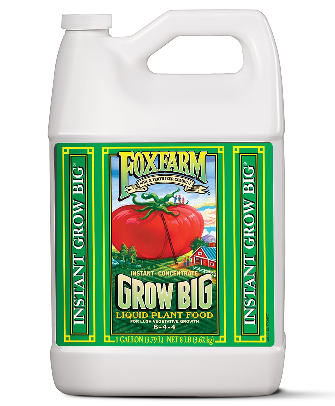FoxFarm Grow Big Liquid Plant Food - 6-4-4 House Plant Fertilizer for Lush Vegetative Growth, Fast Nutrient Uptake for Roses, Tomatoes & Veggies - Quart Size Concentrate