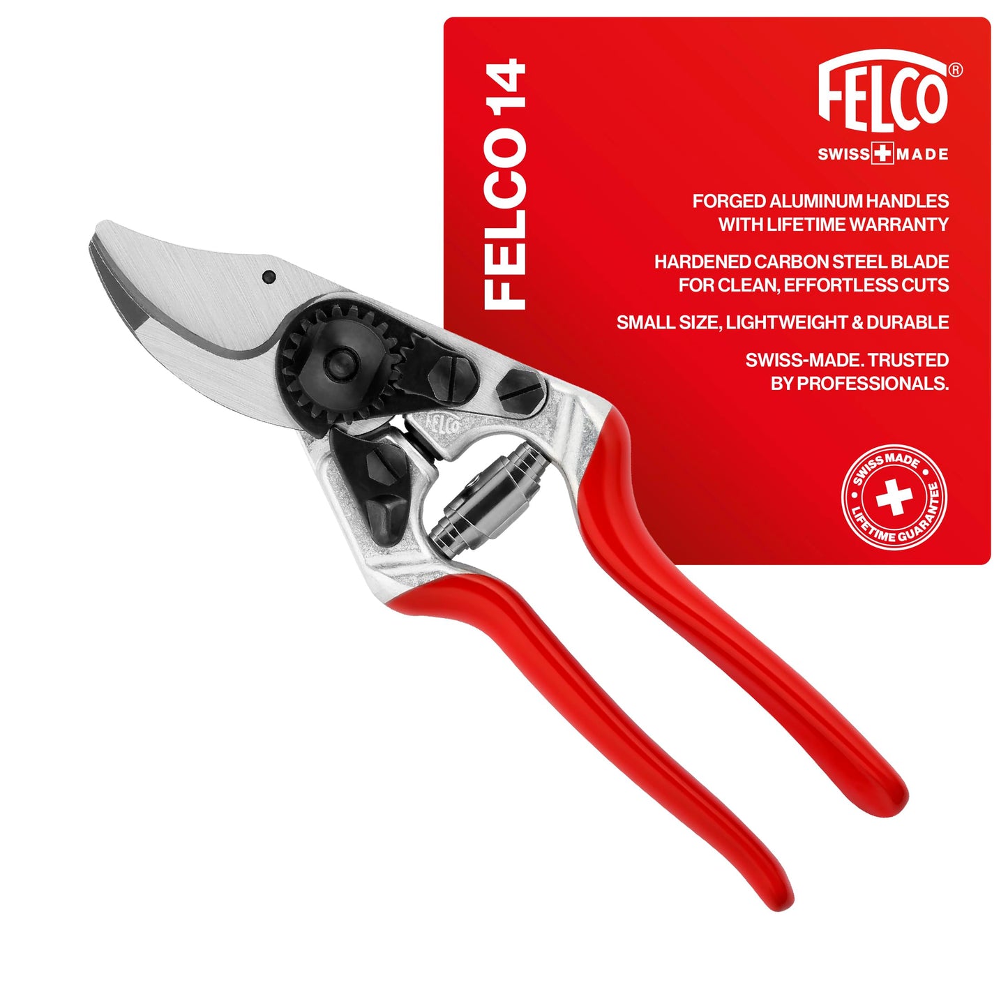 Felco F2 Pruning Shears – 9.25" Swiss-Made Garden Clippers for Professional Pruning | Hand Pruners for Gardening | Garden Tool Cutter with Precision Bypass Blade, Aluminum Body, Replaceable Parts