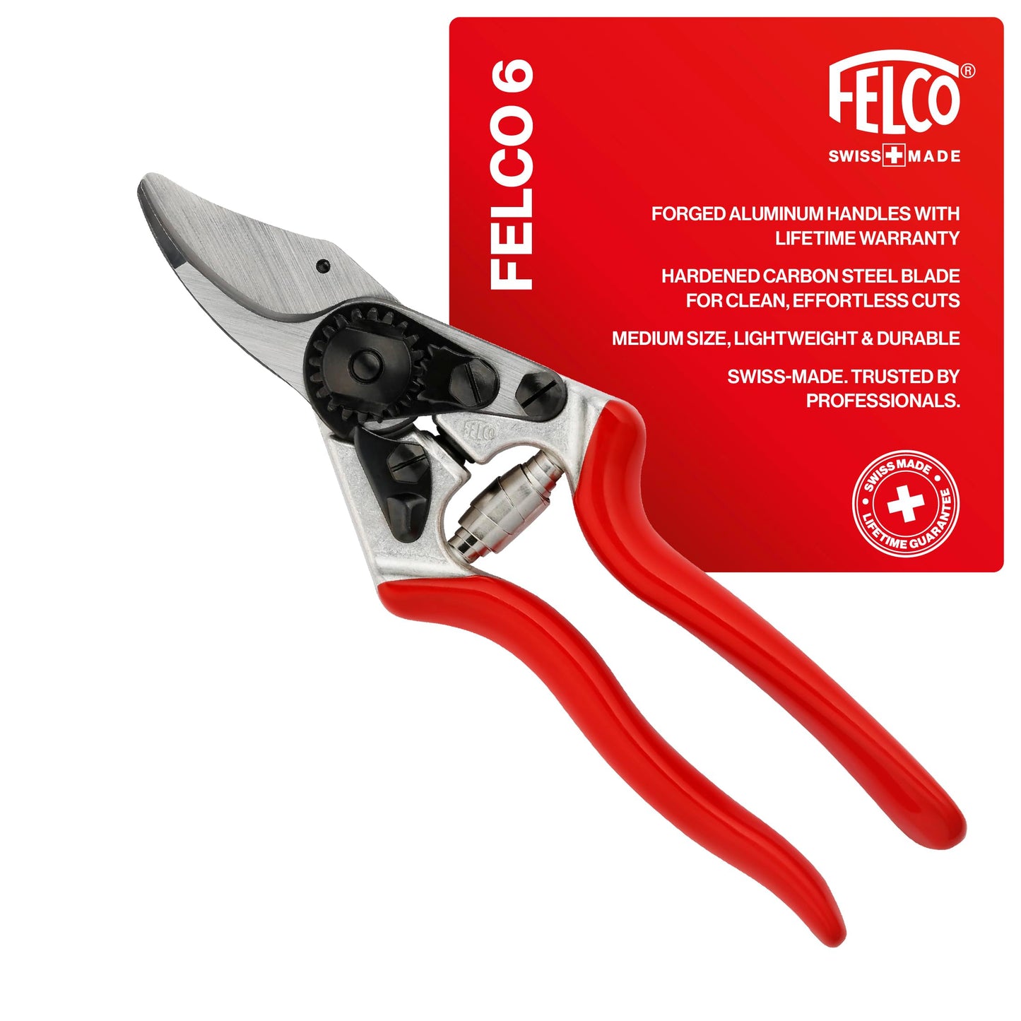 Felco F2 Pruning Shears – 9.25" Swiss-Made Garden Clippers for Professional Pruning | Hand Pruners for Gardening | Garden Tool Cutter with Precision Bypass Blade, Aluminum Body, Replaceable Parts