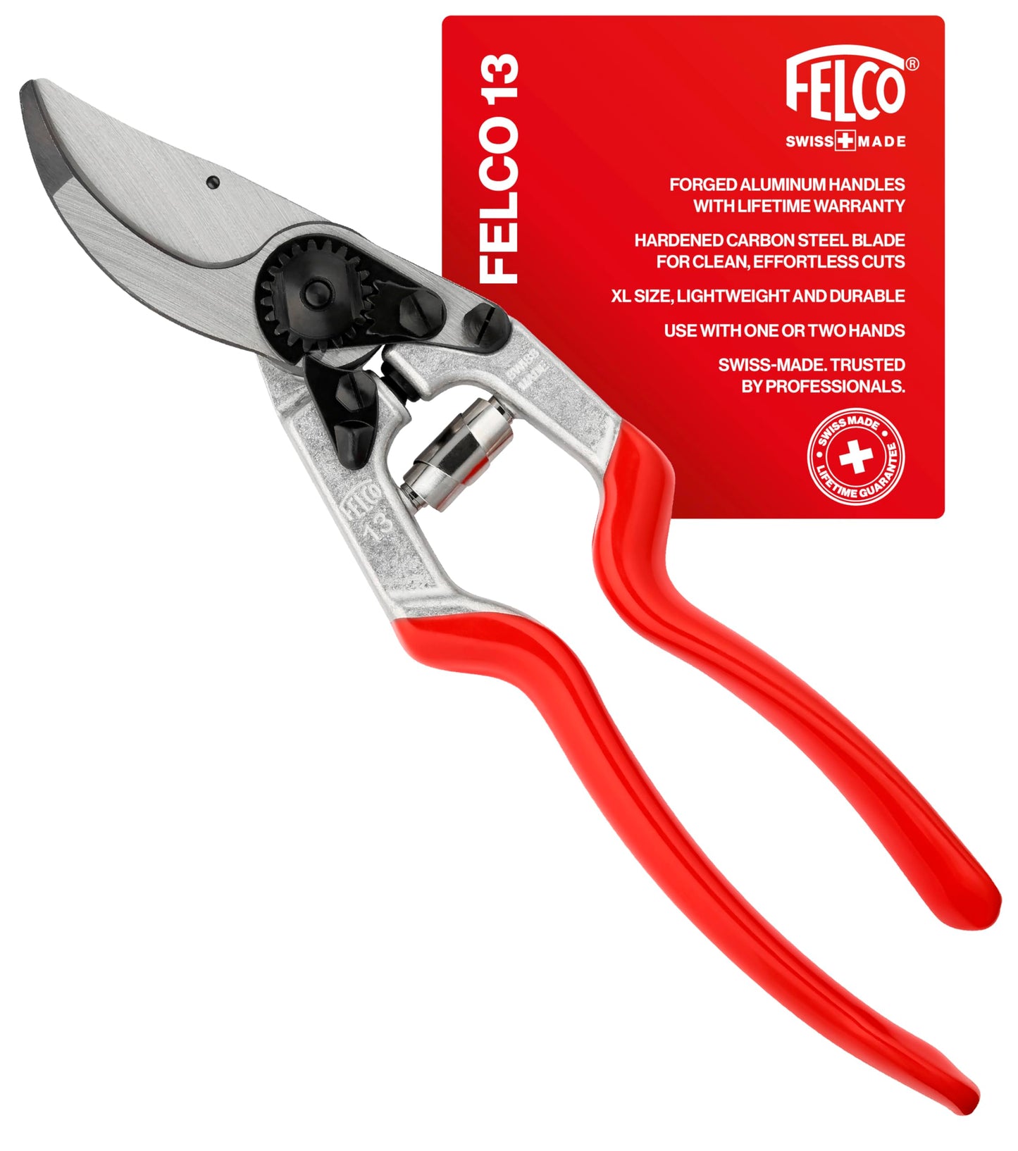 Felco F2 Pruning Shears – 9.25" Swiss-Made Garden Clippers for Professional Pruning | Hand Pruners for Gardening | Garden Tool Cutter with Precision Bypass Blade, Aluminum Body, Replaceable Parts