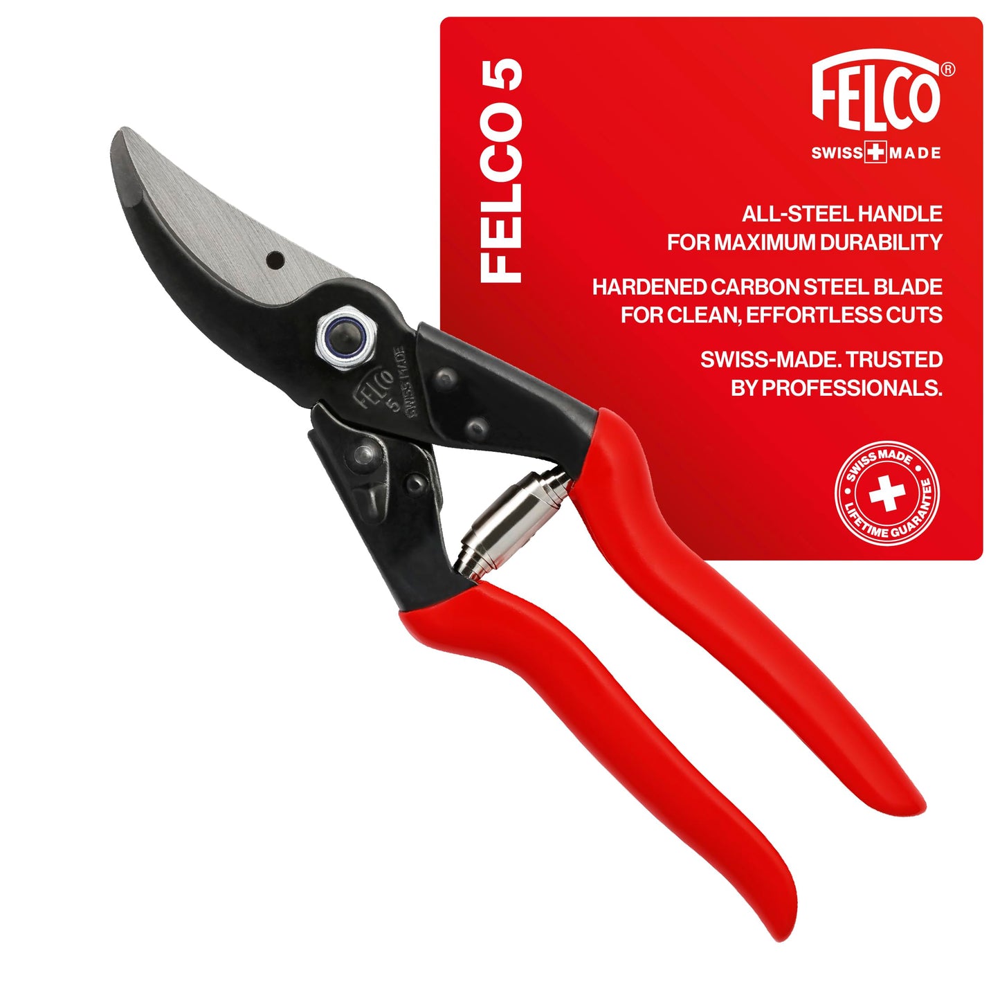 Felco F2 Pruning Shears – 9.25" Swiss-Made Garden Clippers for Professional Pruning | Hand Pruners for Gardening | Garden Tool Cutter with Precision Bypass Blade, Aluminum Body, Replaceable Parts