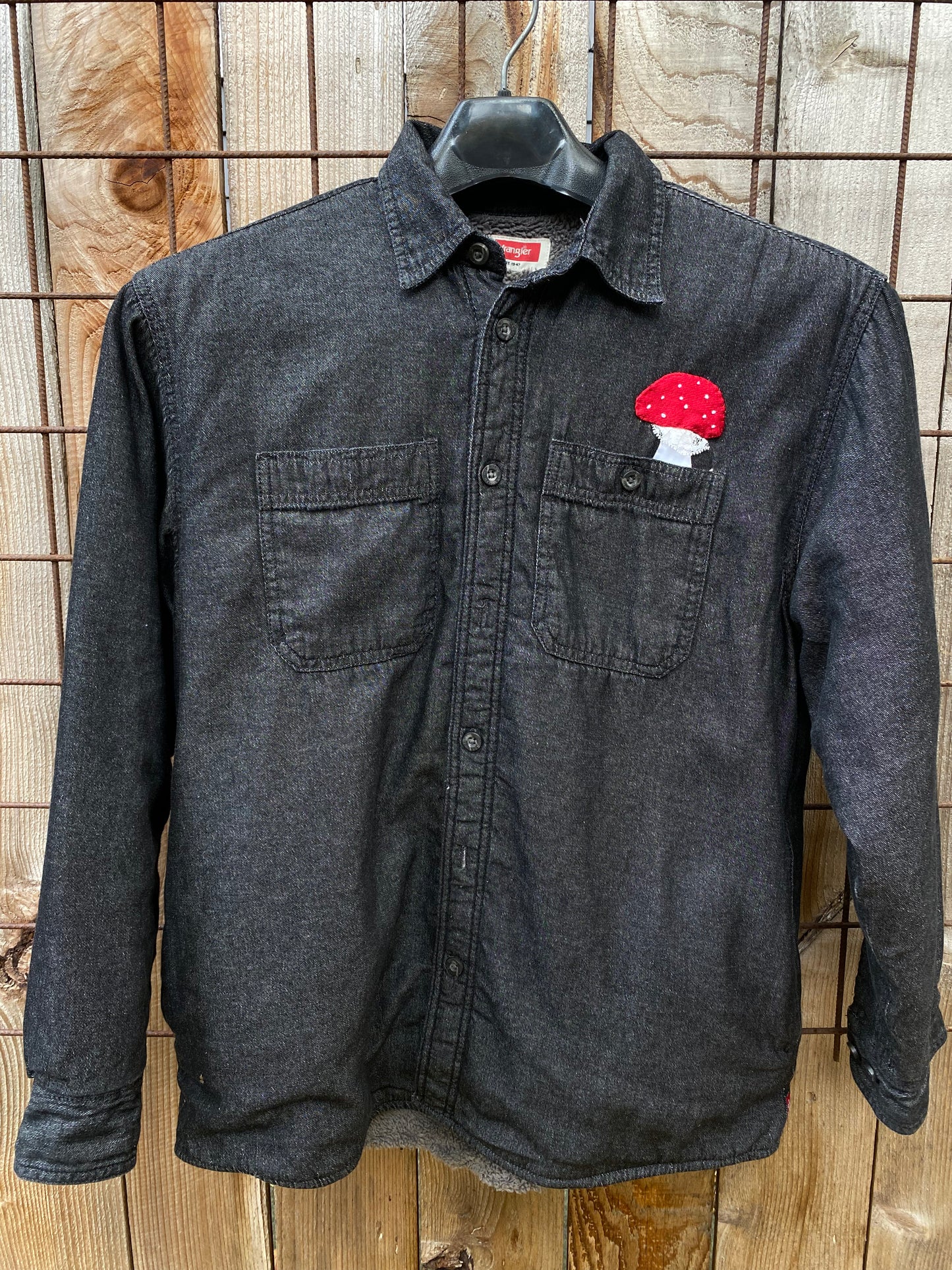 Amanita Insulated Flannel with Pockets! Large, heather black