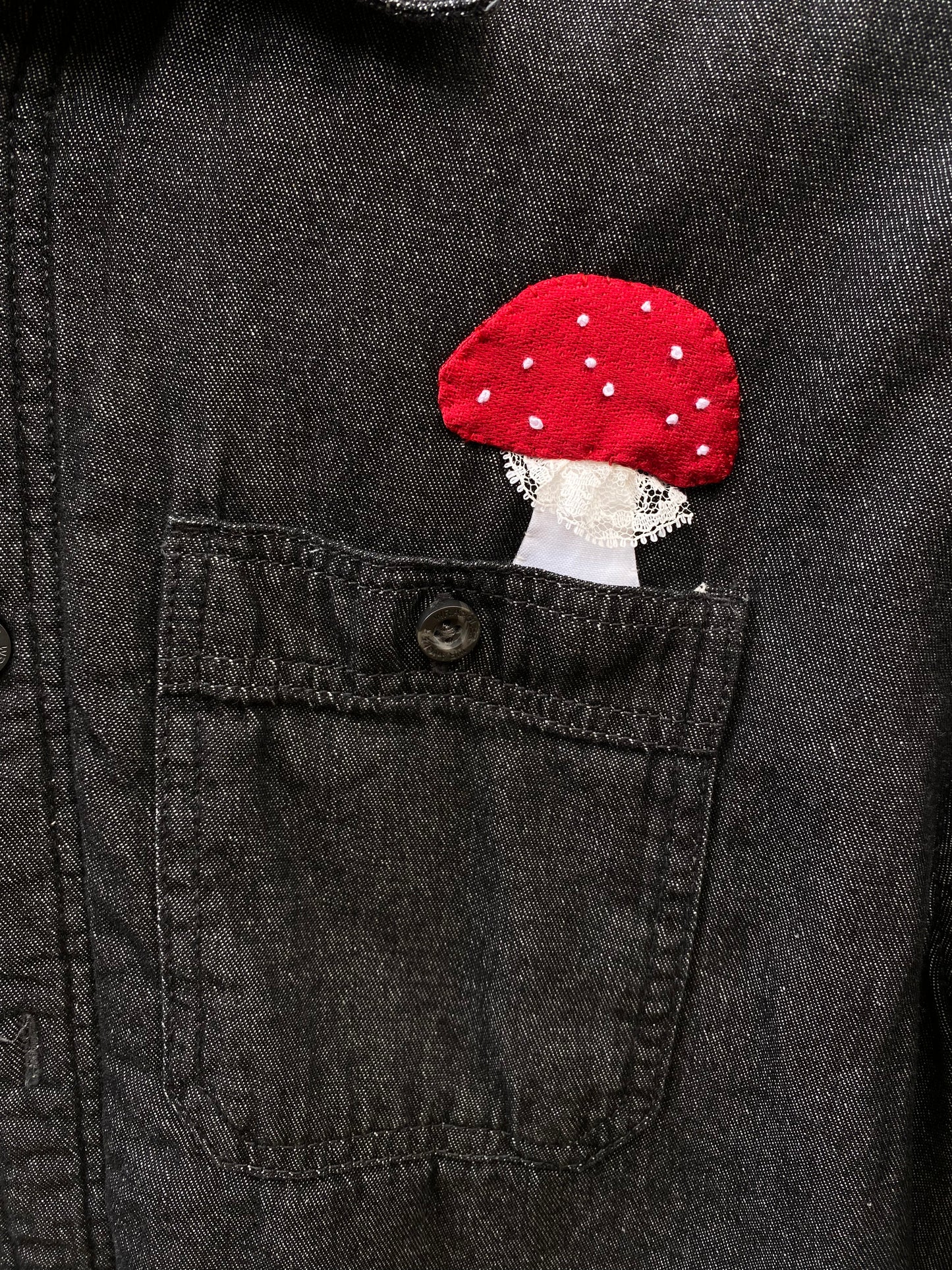 Amanita Insulated Flannel with Pockets! Large, heather black