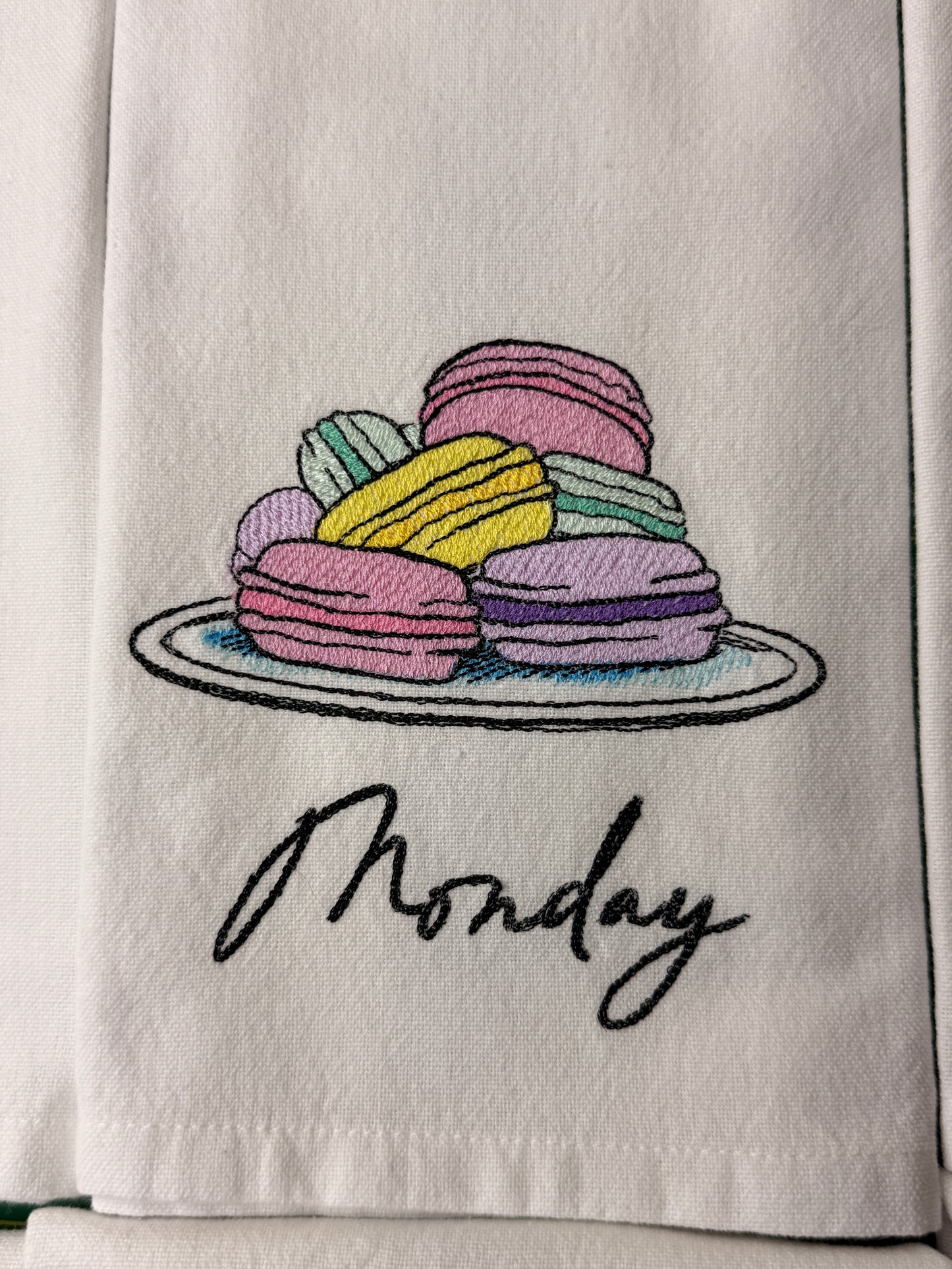 Dessert Lovers Days of the Week Towel set of 7