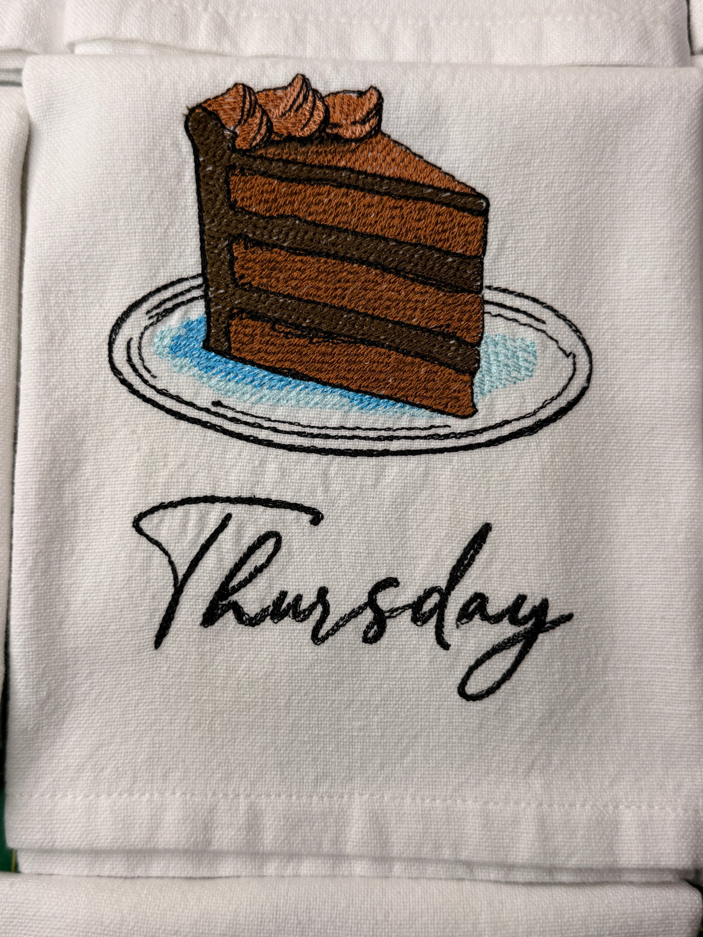 Dessert Lovers Days of the Week Towel set of 7