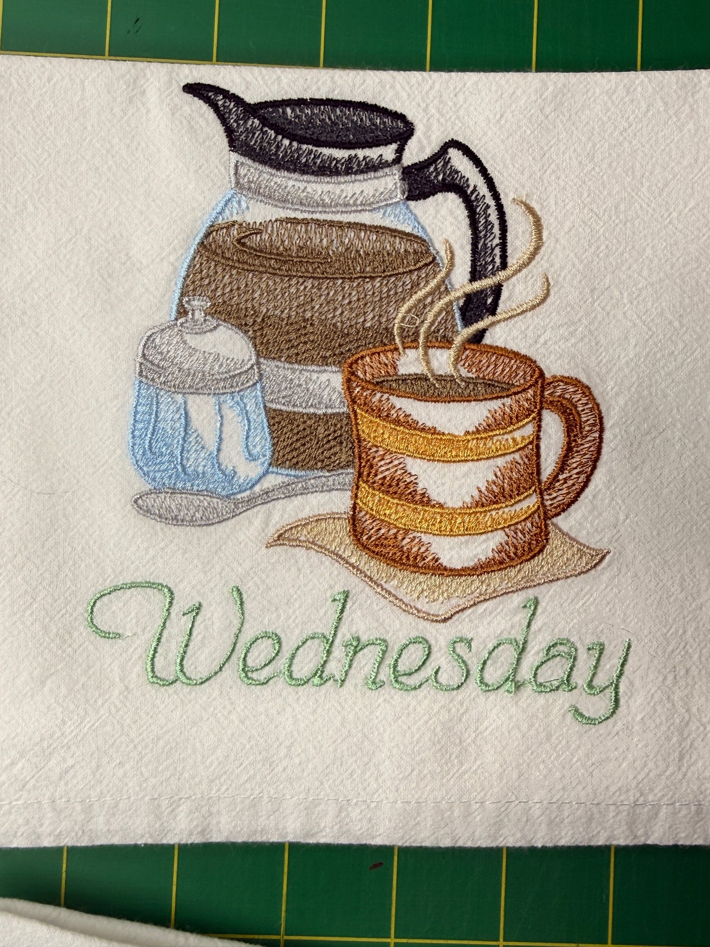 Coffee Lovers Days of the Week Towel set of 7