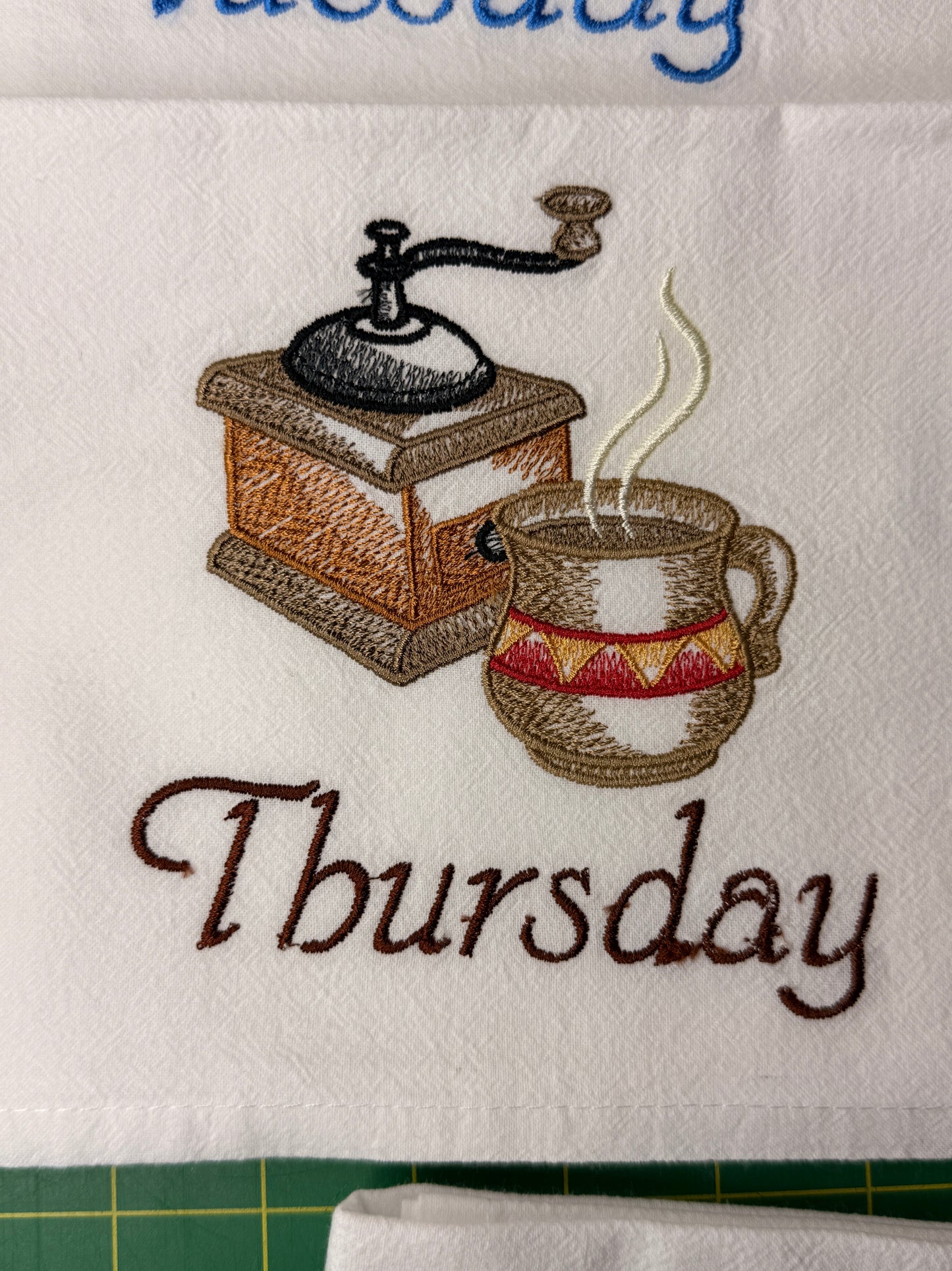 Coffee Lovers Days of the Week Towel set of 7