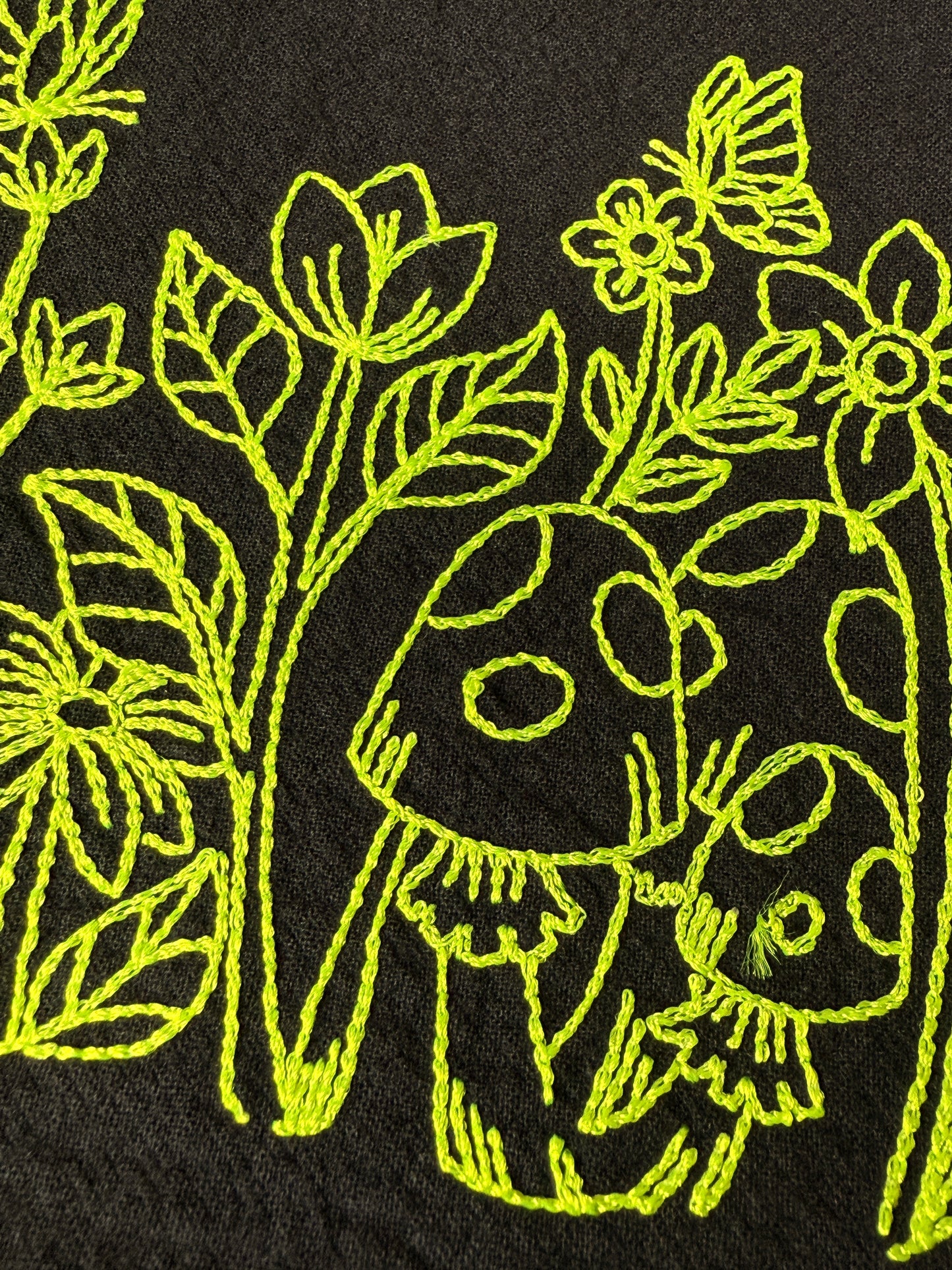 Neon Green Mushroom Towel