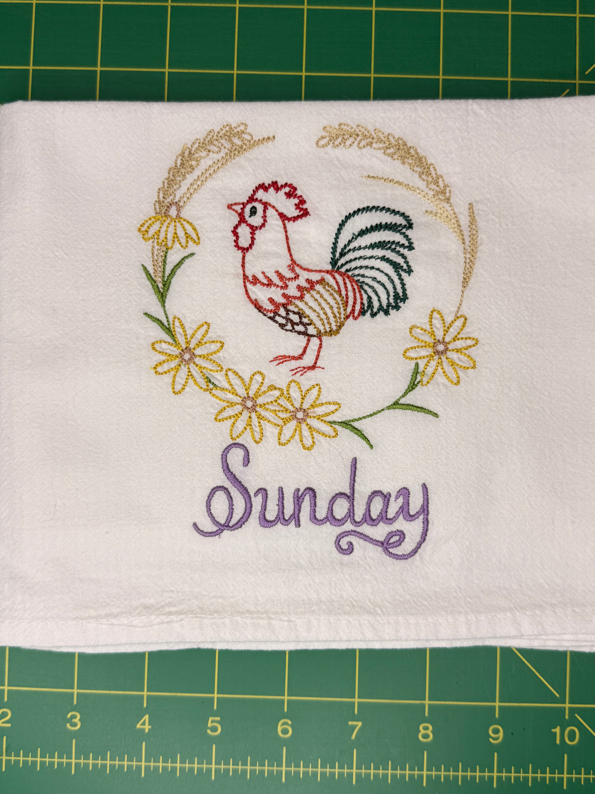 Chicken Days of the Week Towel Set of 7