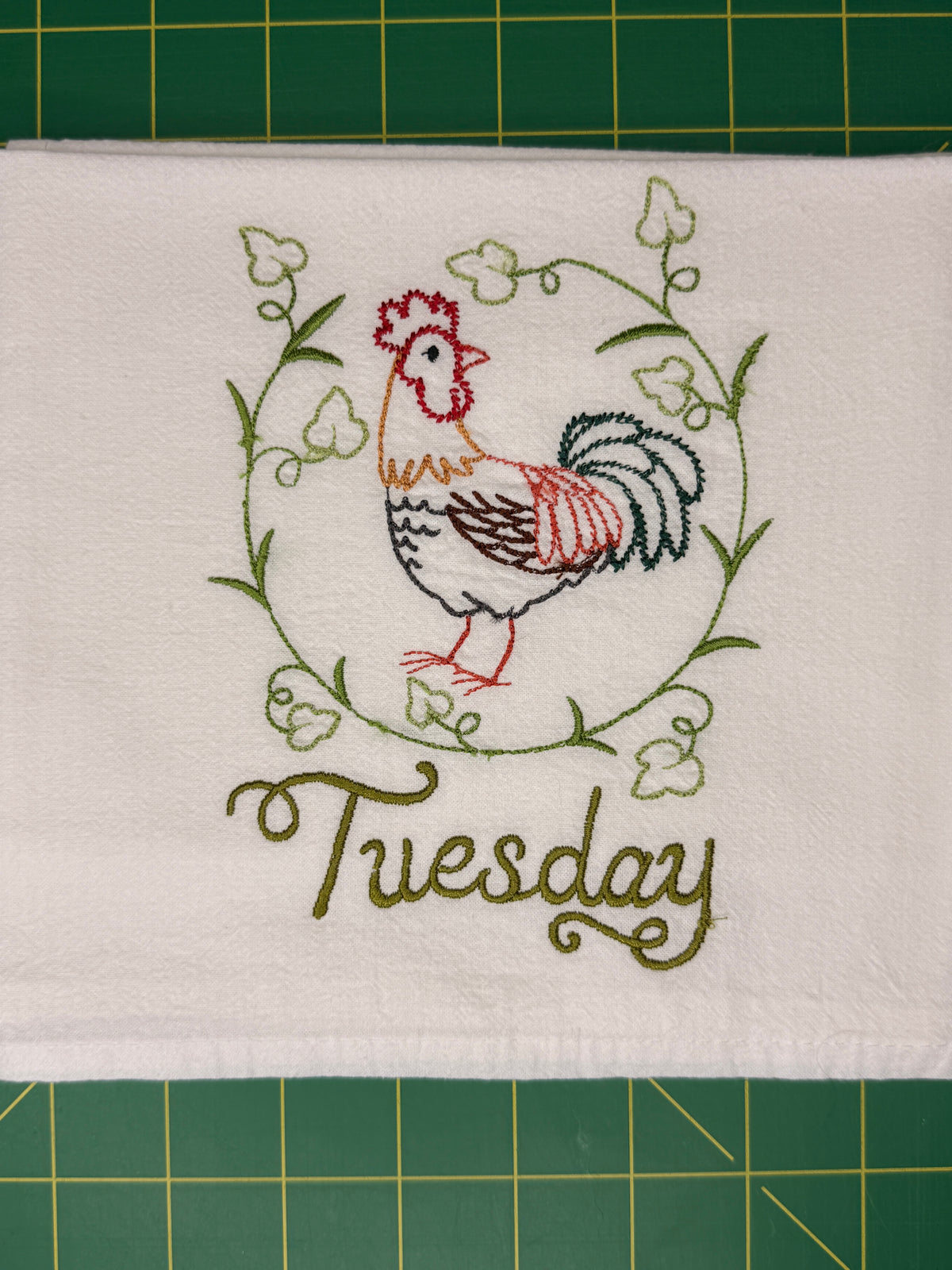Chicken Days of the Week Towel Set of 7