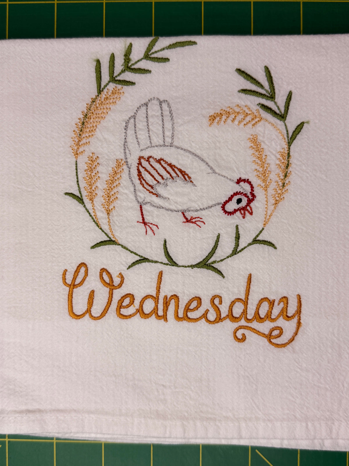 Chicken Days of the Week Towel Set of 7