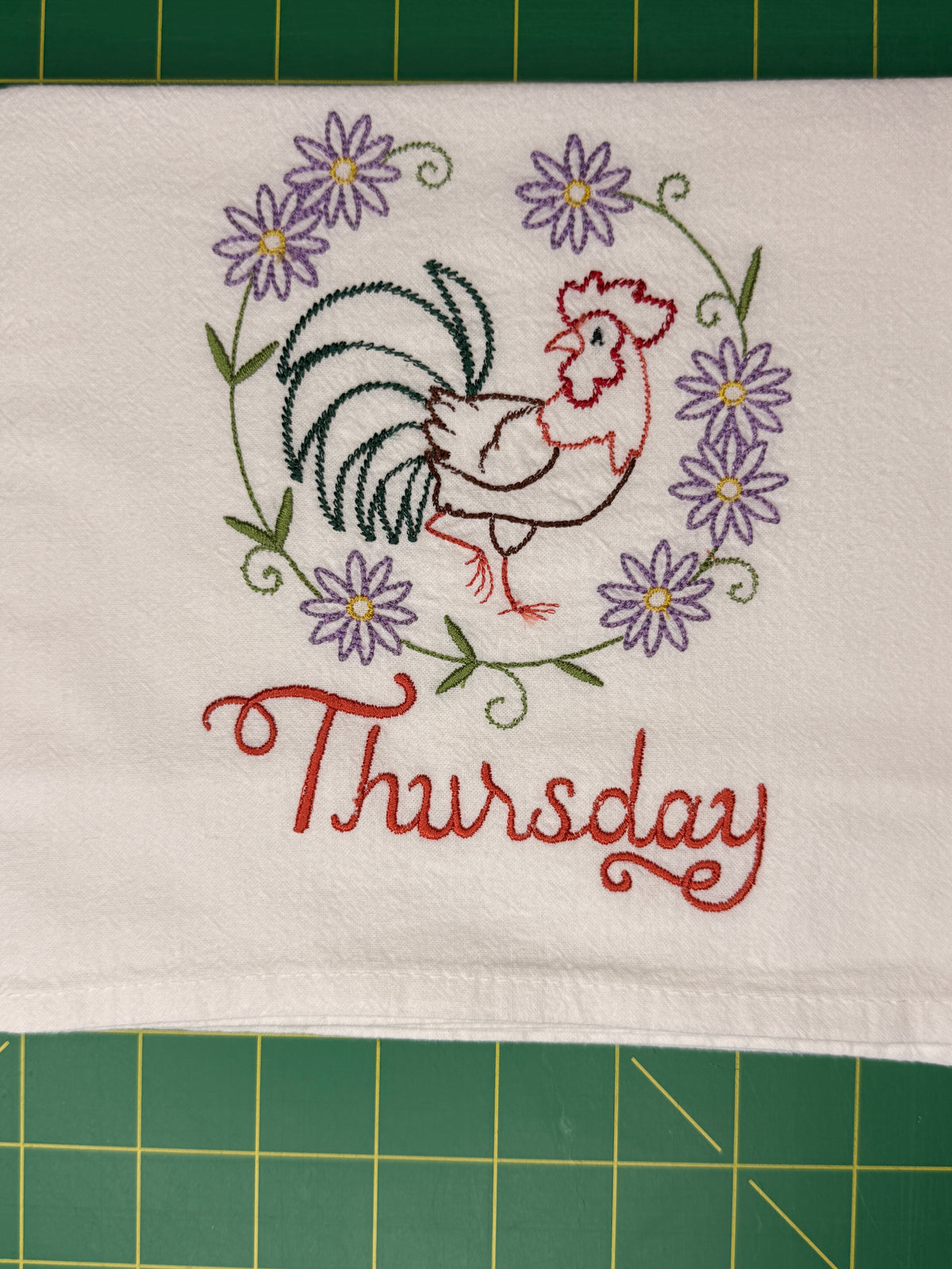 Chicken Days of the Week Towel Set of 7