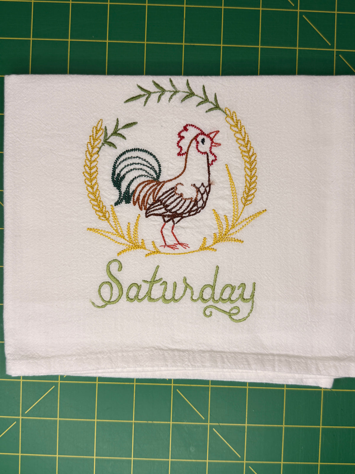 Chicken Days of the Week Towel Set of 7