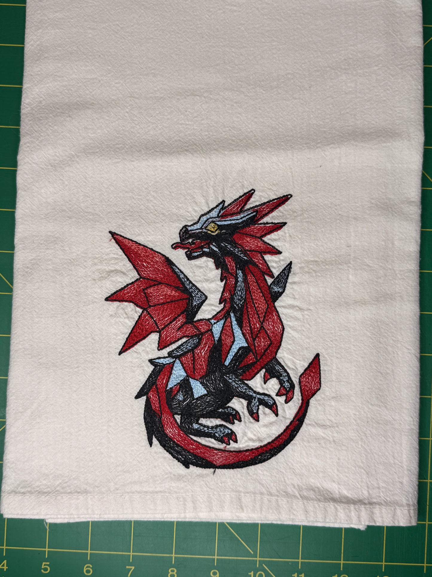 Red and Black Dragon Towel