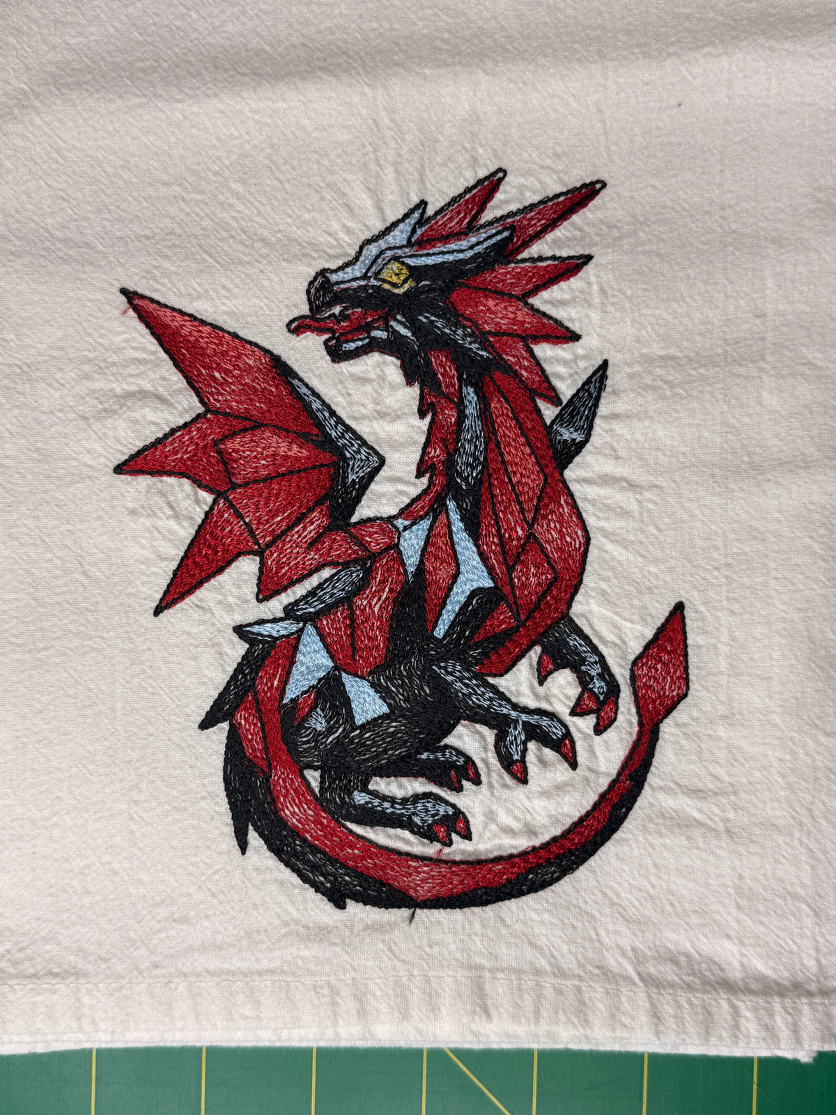 Red and Black Dragon Towel