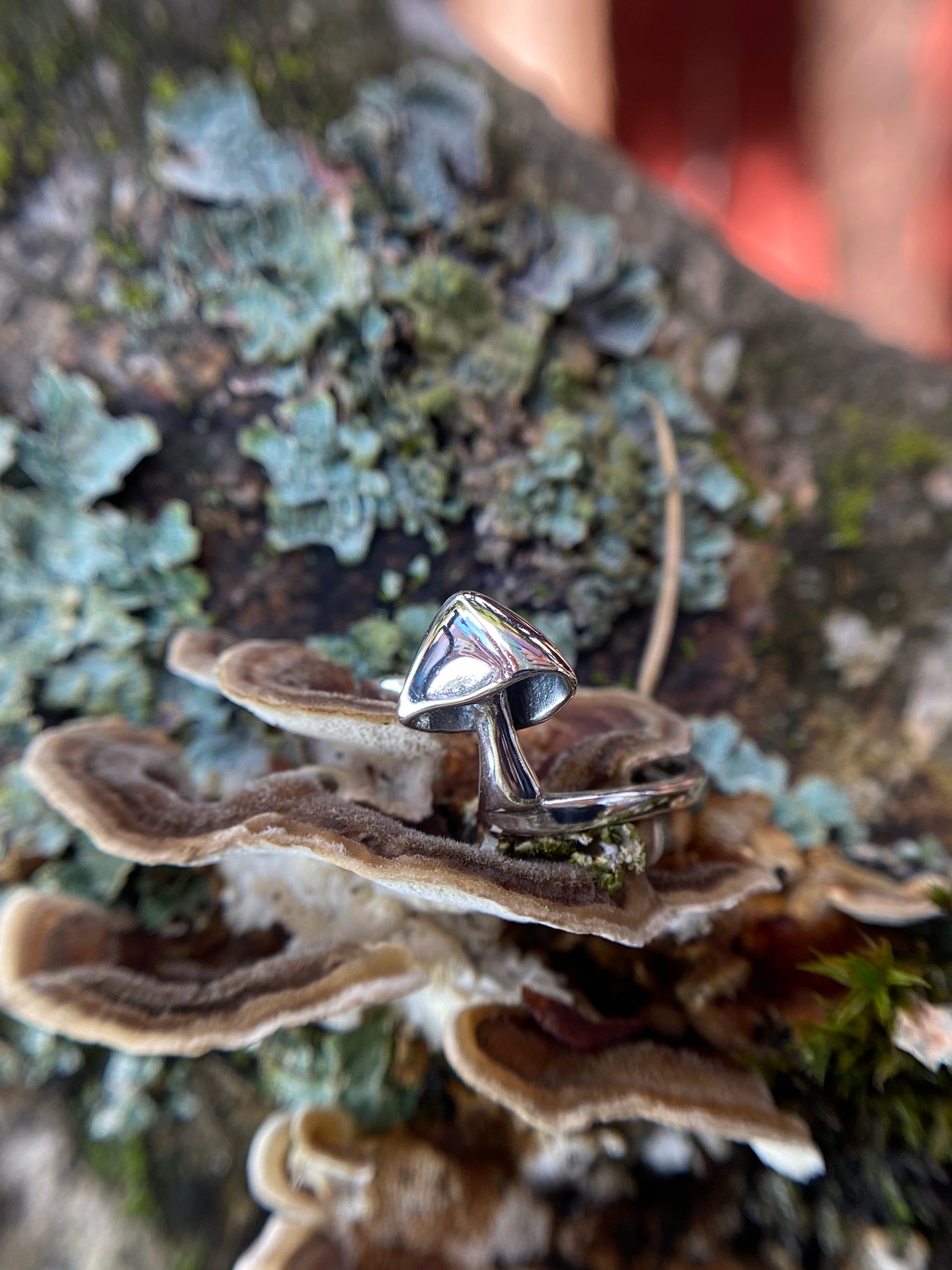 Sterling silver mushroom ring