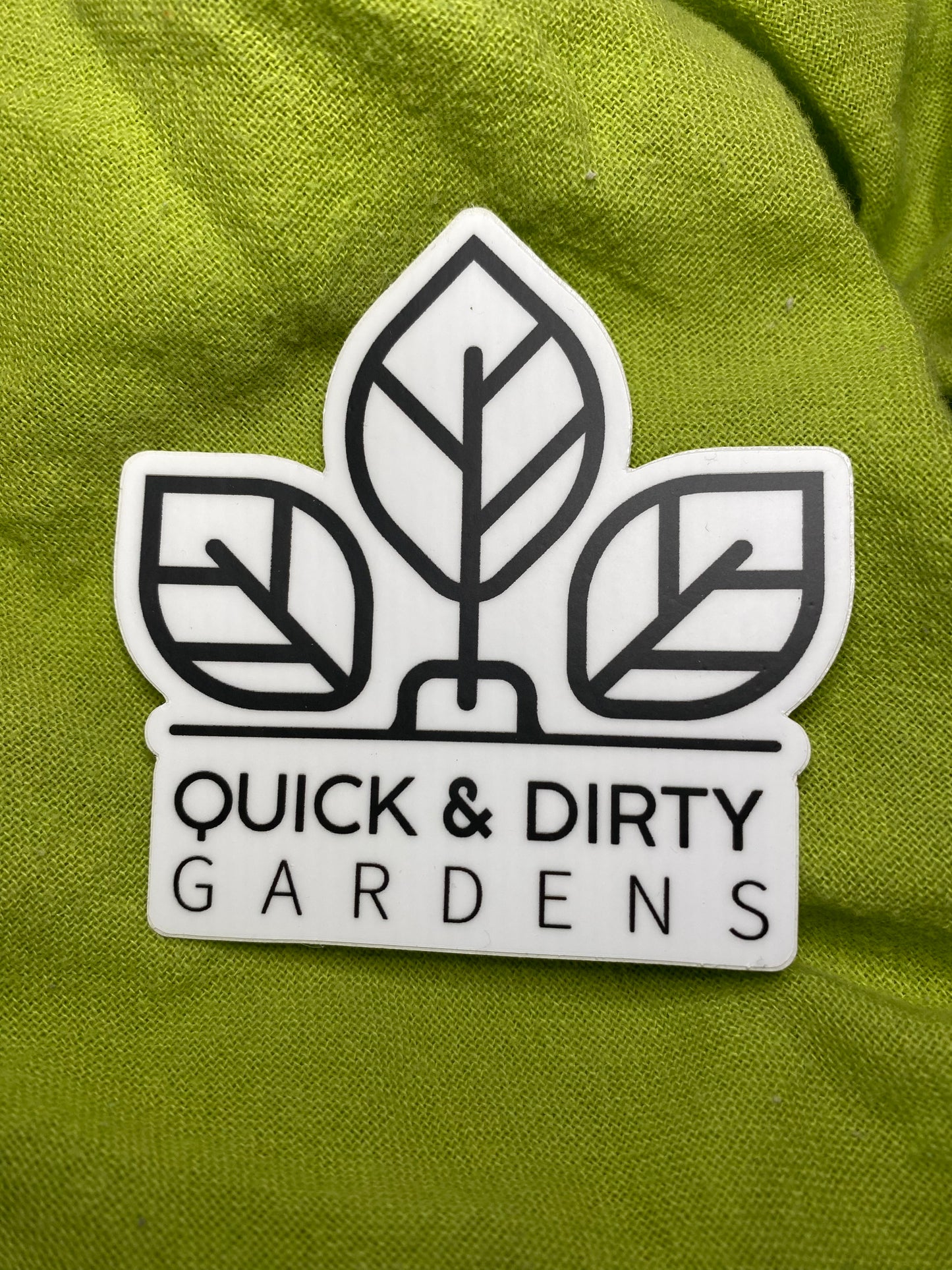 Quickanddirtygardens logo vinyl sticker